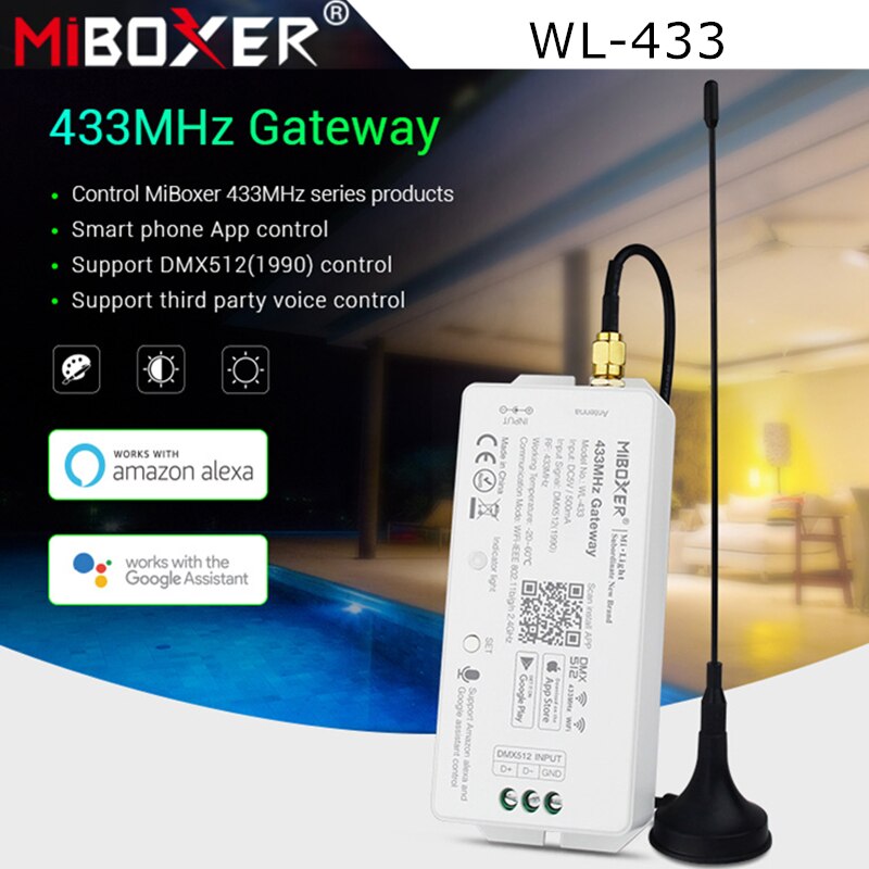 Miboxer 433 1990 MHz Ʈ DC5V/5 WiFi RF DMX5..